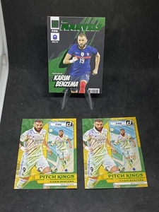 Karim Benzema 3 SP Card Lot 2022-23 Donruss FIFA. 2x Pitch Kings. Net Marvels - Picture 1 of 8