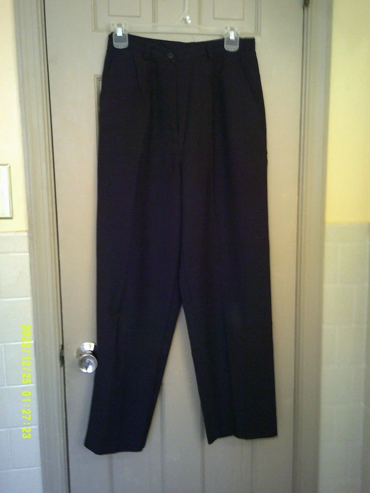 Ladies Kathie Lee Brand Black Dress Pants, Size 10P. - Image 1 of 1