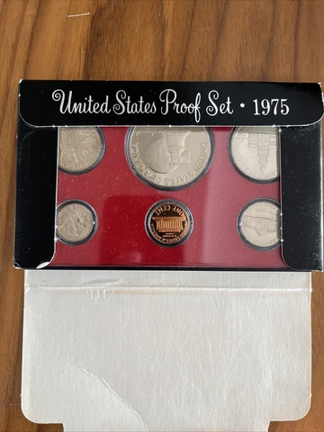 1975 Proof set U.S. 6 coins United States Cover