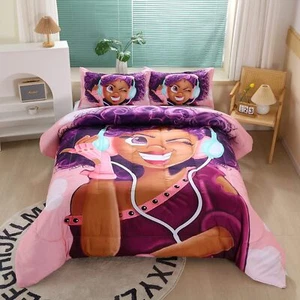 African American Black Girl Comforter Set for Kids and Adults, Queen, 03 - Picture 1 of 9