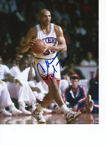 FOTO FIRMADA CHARLES BARKLEY PHILADELPHIA SIXERS 8X10 CON CERTIFICADO DE AUTENTICIDAD JSA #2 - Imagen 1 de 1