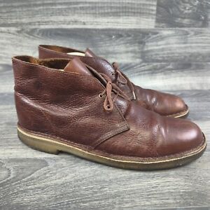 Clarks Originals Brown Distressed Leather Chukka Desert Boots UK 10.5 EU 45