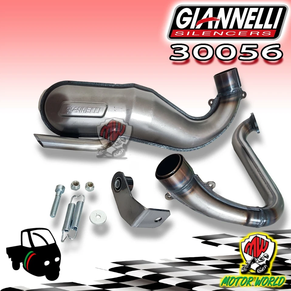 MARMITTA GIANNELLI CORSA LUNGA PIAGGIO APE 50 MODIFICA KIT CILINDRO 125 130 CC - Immagine 1 di 1