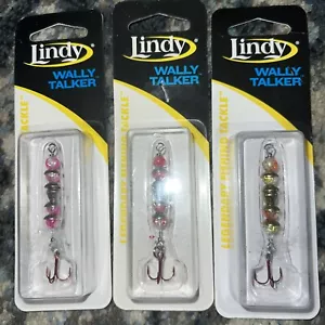 Lindy LWTKS ICE Wally Talker Small 1/8oz w/Red #10 Hook 3pc Lot 3 Colors - Picture 1 of 2
