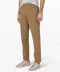 Lululemon Men's ABC Classic-Fit 5 Pocket Pant Warpstreme In Artifact/Dark Brown - Picture 1 of 15