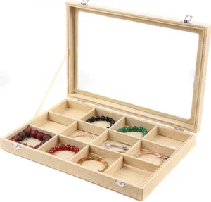 Caja guarda gemelos, anillos ,sortijas ,12 espacios beige - Foto 1 di 1