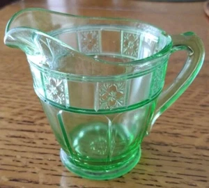 Vintage Green Doric Jeanette Depression Glass Creamer Pitcher - Picture 1 of 6