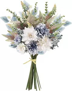 Fake Artificial Flowers Bouquet for Decoration, Silk Floral Arrangements Faux Fl - Picture 1 of 12