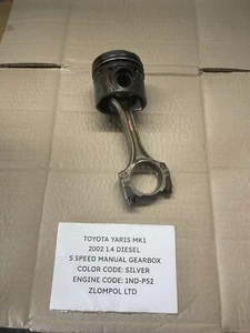 Toyota Yaris Mk1 2002 1.4 Diesel - Piston & Connecting Rod #1 (Engine 1ND-P52) - Picture 1 of 17