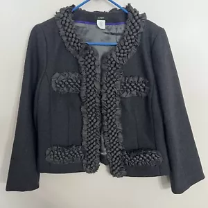 Giacca blazer donna J Crew grigio 100% lana Astrid Berry cropped taglia 8 - Foto 1 di 7