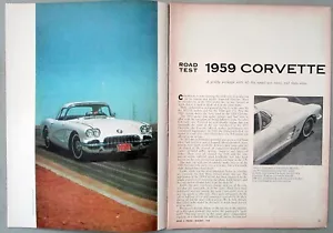 Chevy Corvette 1959 cupé - artículo original de prueba en carretera - Imagen 1 de 1