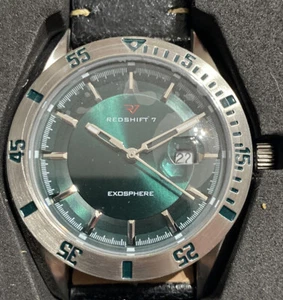Redshift 7 Exosphere GL1934-LB-A esfera verde 43 mm cuarzo con correa de cuero negro - Imagen 1 de 8