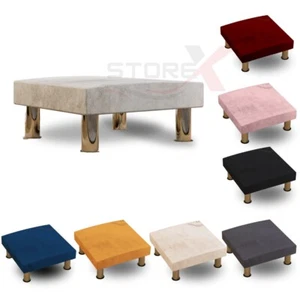 Nuevo reposapiés otomano moderno asiento rectangular asiento acolchado con pierna de acero - Imagen 1 de 14
