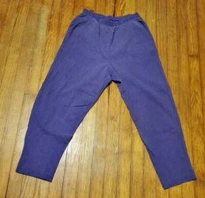 Vintage Just for Women Purple Cotton Elastic Waist Pants Size 16W - Picture 1 of 11