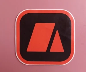 Camping Zelt Motiv Orange und Schwarz Aufkleber Sticker 4" x 4" - Bild 1 von 2