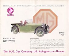 12/70, MG MAGNA SPORTS FOUR SEATER & SLIDING ROOF FOURSOME MODEL BROCHURE.