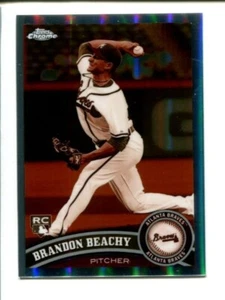 2011 Topps Chrome Seppia Rifrattore #176 - Brandon Beachy /99 ⚾ RC - Foto 1 di 2