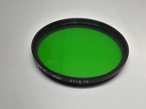 EARLY KRASNOGORSK KMZ 67MM GREEN SCREW IN HIGH QUALITY VERY CLEAN METAL FILTER - Picture 1 of 6