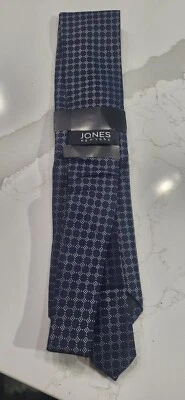 Jones New York Blue Polka Dot Silk Tie Necktie 54" long & 3 1/4" wide — 第 1/4 张图片