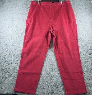 Pantalones Lands' End para mujer tiro alto cremallera mosca clásicos pana rosa talla grande 24W nuevos con etiquetas Foto 1 de 4