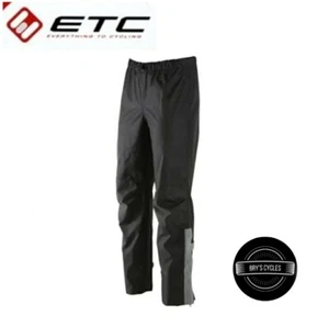 ETC Arid Waterproof Cycling Commuting Touring Trousers - Black Small 28" - 30" - Picture 1 of 4