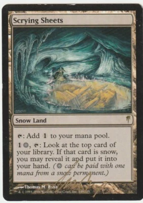 Coldsnap  MTG   Scrying Sheets  Signed by  Thomas M. Baxa - Image 1 of 2