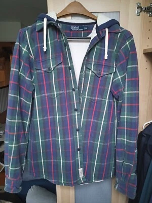 Polo Ralph Lauren Camisa de Franela con Capucha Chaqueta Forrada Chamarra Foto 1 de 4