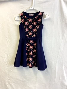 Pink Crush sleeveless floral print Dress girls Size 8 - Picture 1 of 8