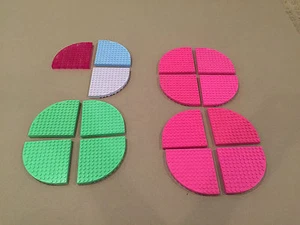 Lego Base Plate Lot of 15 - Curved Friends Belville baseplates baseplate Q204 - Picture 1 of 1