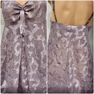 VTG Babydoll FairyBurnout Slip Dress Pastel Purple Gold Label Victorias Secret - Picture 1 of 8
