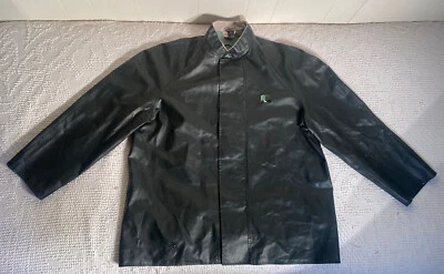 Vintage Helly Hansen Rain Coat P-364 PVC Mens Large Dark Green Read Description - Image 1 of 4