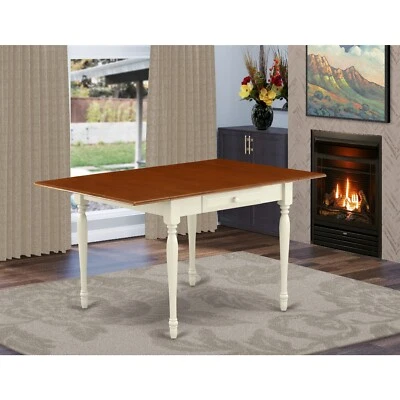Mesa rectangular East West Furniture MZT-WHI-T Monza 36"X54" con 2 hojas caídas Foto 1 de 3