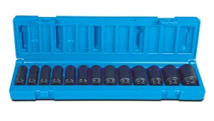 Action 13pc 3/8" Dr 6-pt Metric Deep Magnetic Impact Socket Set Steel 6051R1301 - Picture 1 of 1