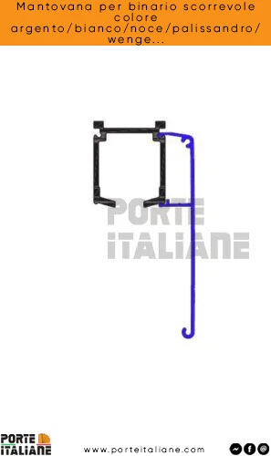 Mantovana per binario scorrevole colore argento o bianco - Immagine 1 di 1