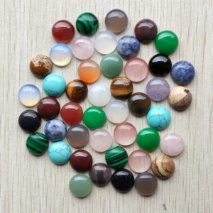 All'ingrosso 50 pz/lotto pietra naturale mista pietre cabochon rotonde perline 14 mm - Foto 1 di 3