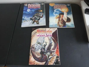 Dragon Magazine 3 issue lot early 90s used spellfire greyhawk dungeons dragons  - Bild 1 von 5