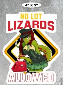 NO LOT LIZARDS ALLOWED DECAL STICKER LAMINATED - Picture 1 of 3