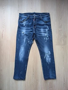 Dsquared2 Cool Guy Men`s Blue Slim Fit Distressed Jeans Pants Size 54 - Picture 1 of 14