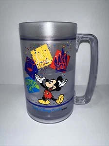 Walt Disney World "4 Parks" LG Plastic freezer mug by Thermal-Serv. Height 6" - Picture 1 of 5