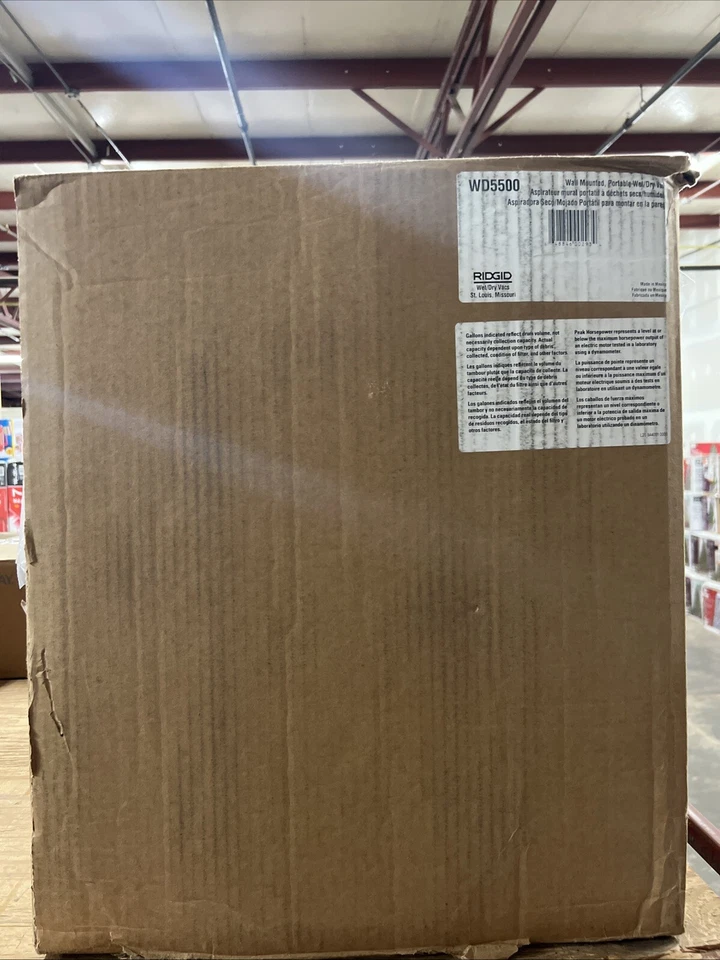 5 Gal. 5.0-Peak HP Portable Wall-Mountable Wet/Dry Shop Vacuum WD5500 - Image 1 of 1