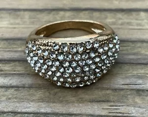 Women Rings Gold Tone Fashion Jewelry Crystals Accent Ladies Rings Size 7 - Picture 1 of 12