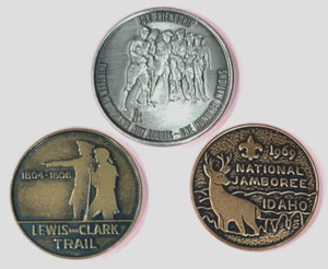 Lotto 3 monete boy scout vintage - Foto 1 di 3