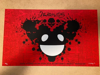 🔥 Emek Deadmau5 Poster Set Red Edition 34/50 Signed Limited Print Rare - image 1 of 4