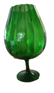 VINTAGE EMPOLI RETRO BRANDY TALL SNIFTER AMBER GLASS ITALIAN MID CENTURY VASE - Picture 1 of 11