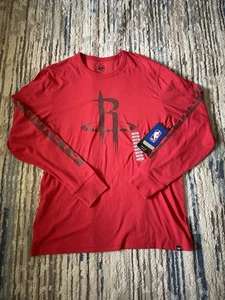 Houston Rockets T-shirt Mens Large Red Long Sleeve Top Tees Graphic - Picture 1 of 4