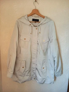Jones New York Women's Packable Anorak Rain Jacket XL Neutral Stone - Picture 1 of 8