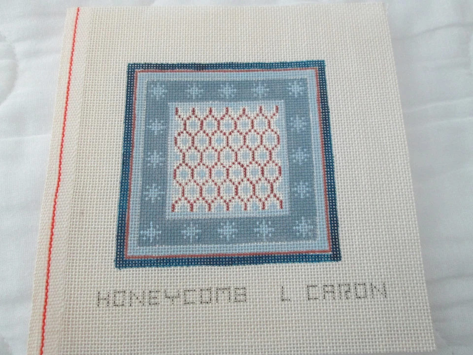 HONEYCOMB-L CARON-HANDPAINTED NEEDLEPOINT CANVAS - Image 1 of 1