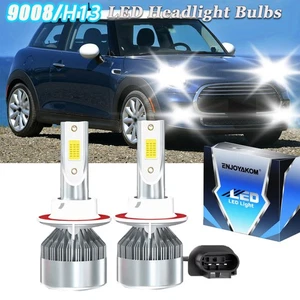 9008 H13 LED Headlights Bulbs For Mini Cooper 2007-2018 High Low Beam Kit White - Picture 1 of 11