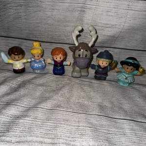 Fisher Price Little People Disney Princesses Frozen Cinderella Jasmine  Lot - Picture 1 of 3