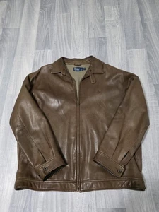 Vtg Polo Ralph Lauren Brown Butter Soft Leather Bomber Jacket w/ Pony Mens XL - Picture 1 of 8